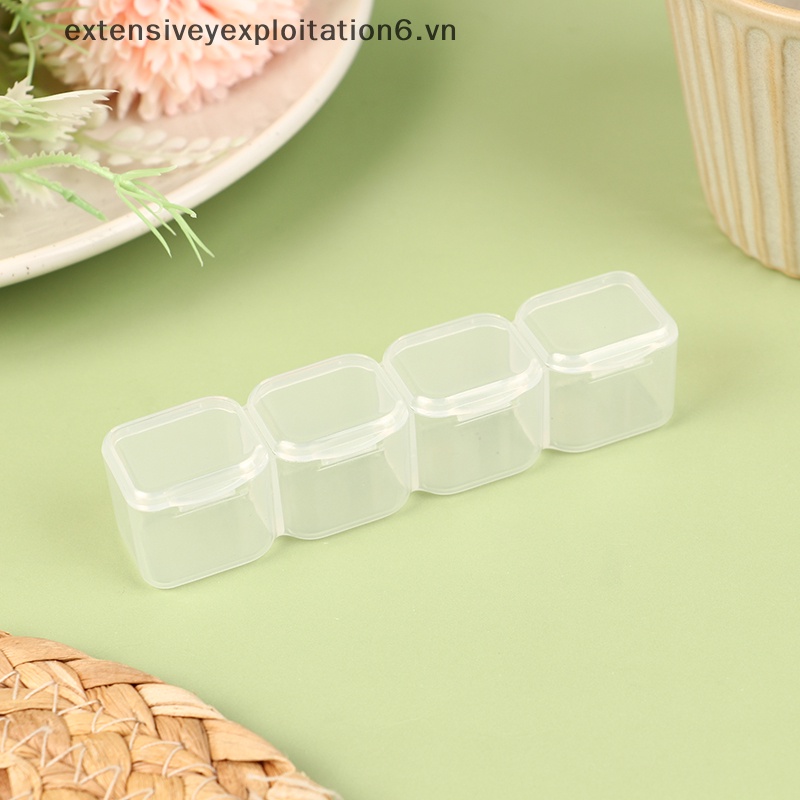 Hộp Đựng Thuốc Viên 4 Ngăn Trong Suốt Tiện Dụng