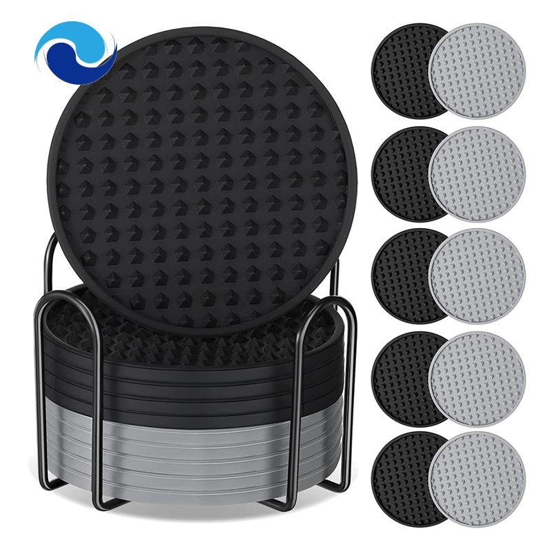 Bộ 10 Đế Lót Ly Bằng Silicone Chịu Nhiệt Chống Trượt Tiện Dụng