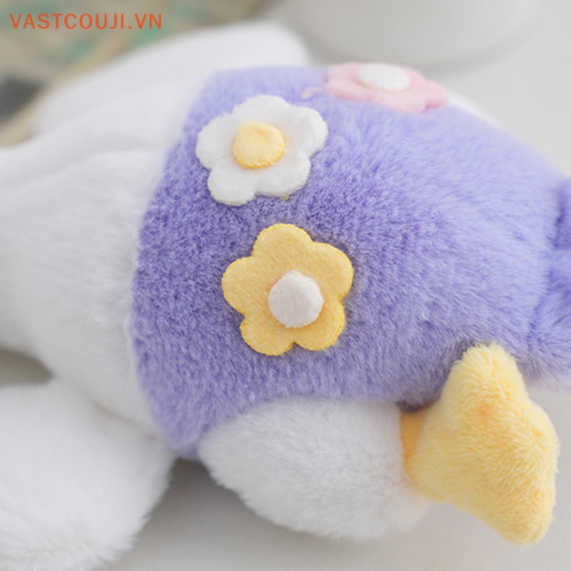 Thú Nhồi Bông Hình Chú Ngỗng Và Hoa Dễ Thương Trang Trí Móc Khóa