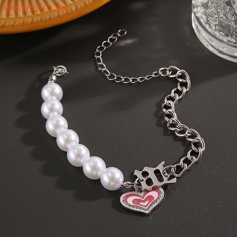 Vòng cổ Mặt Hình Đầu Lâu Đính Ngọc Trai Phong Cách Hip Hop Steampunk VASTJI Y2K