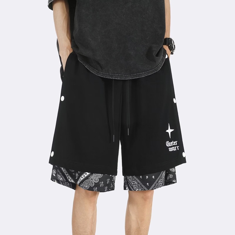 Quần Short Thể Thao Giả Hai Lớp Mẫu Mới 2023 Phong Cách Mỹ Thời Trang Mùa Hè Cho Nam