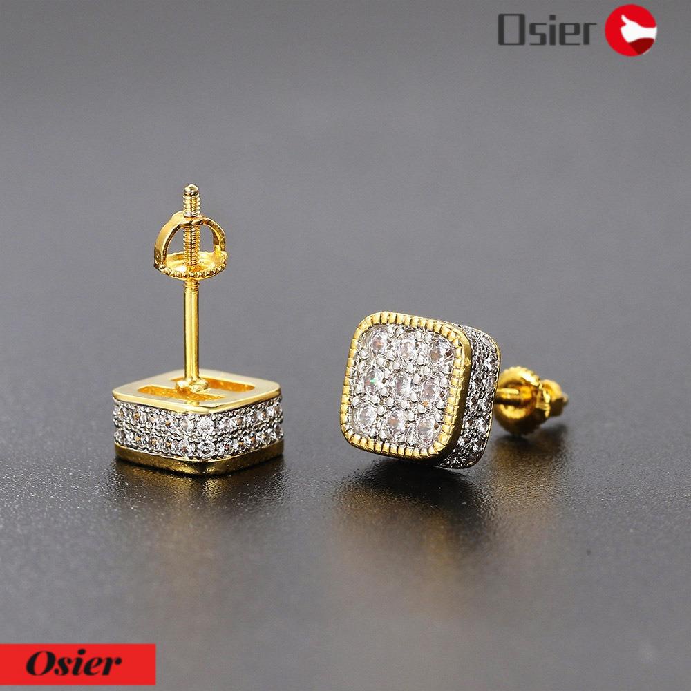 OSIER1 Bông Tai Đinh Tán Phong Cách Hip Hop Punk Cho Nữ