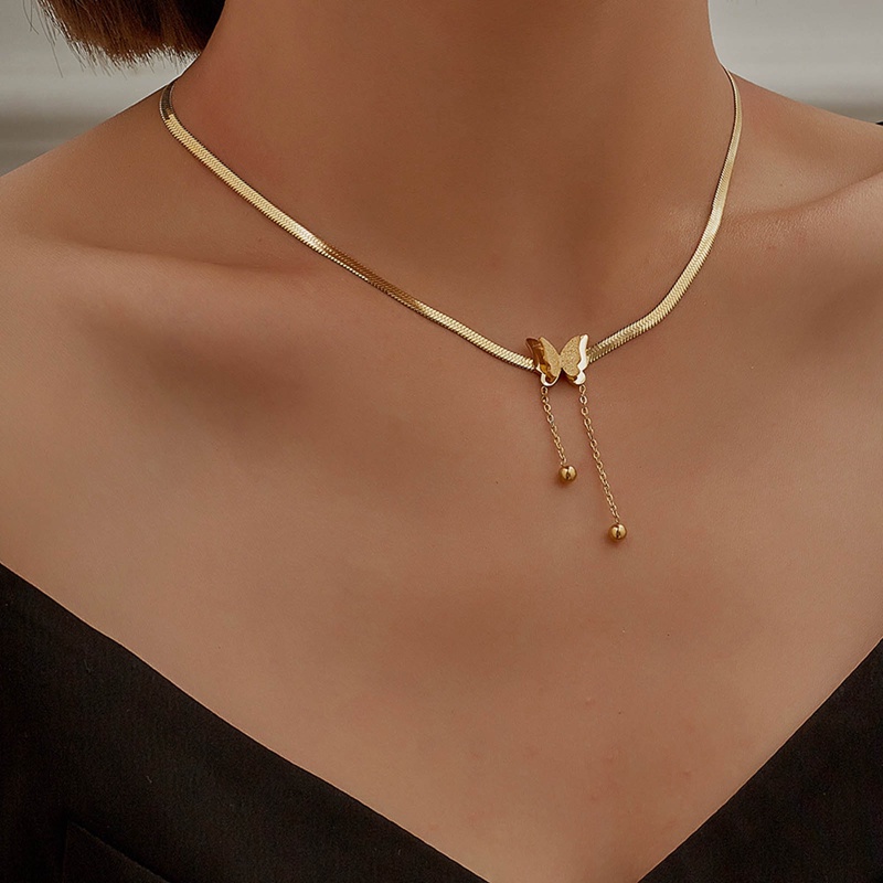 Ygt Vòng Cổ Choker Bằng Thép Không Gỉ Mặt Hình Bướm Phong Cách Bohemia Thời Trang Dành Cho Nữ