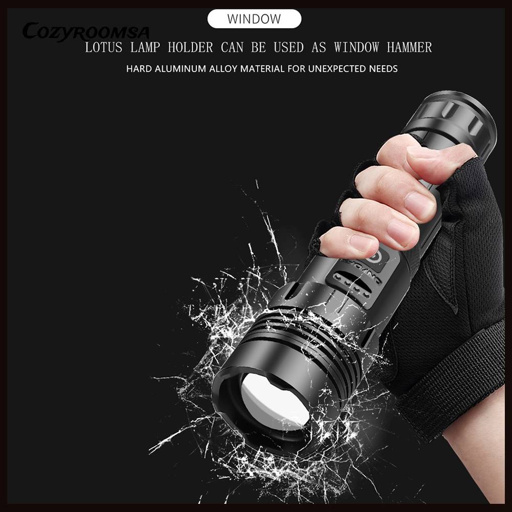 Đèn Pin XHP70 / XHP160 COB LED 1500LM / 1800LM Chống Thấm Nước IPX4 Sạc USB Tiện Dụng