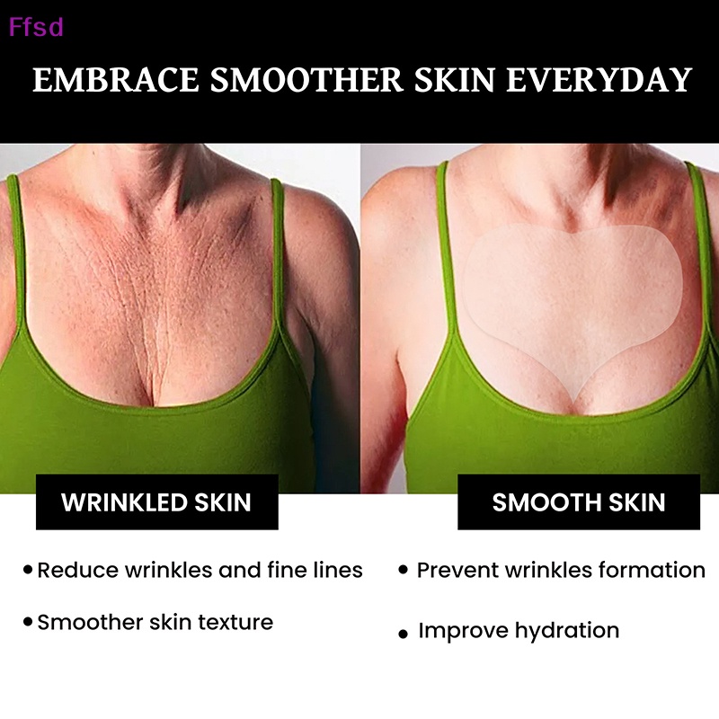 Bộ 5 Miếng Dán Ngực Bằng Silicon Trong Suốt Chống Nếp Nhăn Chống Lão Hóa Có Thể Tái Sử Dụng