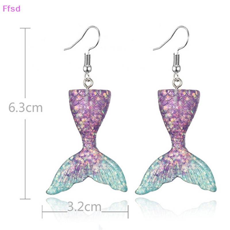 {Ffsd} Khuyên Tai Thả Hình Đuôi Cá Thủ Công Cho Nữ