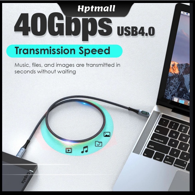 Dây Cáp Sạc Nhanh Usb4.0 40gbps Type C Sang Type C Pd3.1 240w 8k 60hz Tương Thích Với Ps5 Nintendo Switch