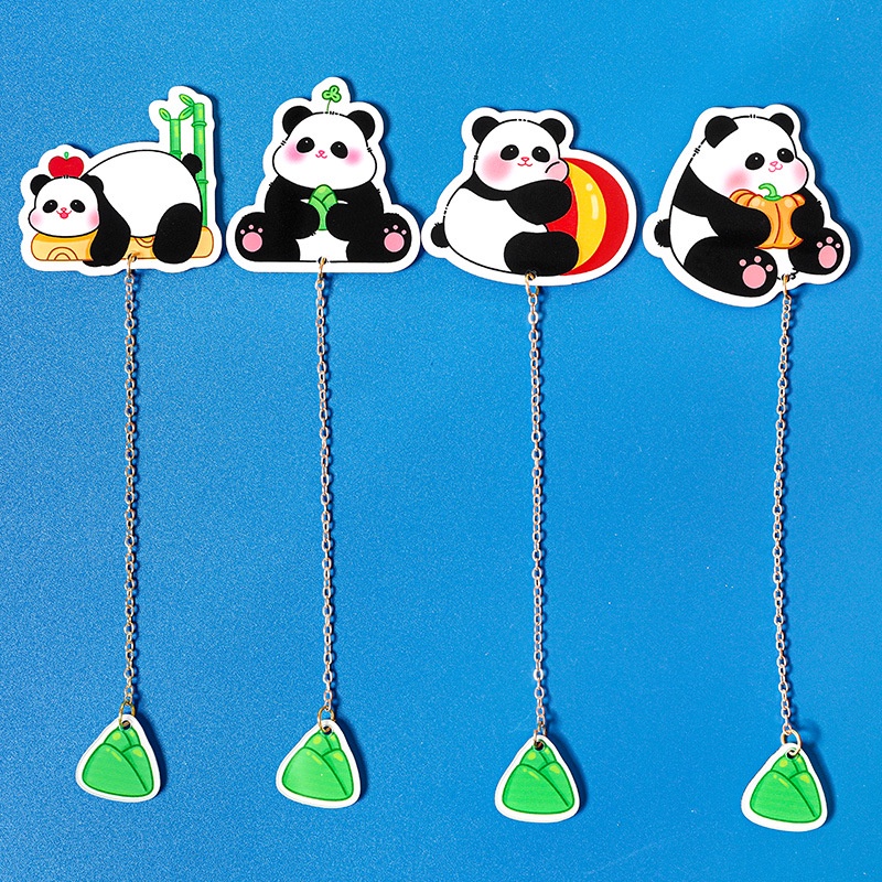 Panda Bookmark Sinh viên Người giữ sách dễ thương Mặt dây chuyền Kim loại Bookmark