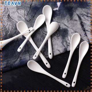 1 / 3 Muỗng Uống Trà Cà Phê Bằng Gốm Màu Trắng