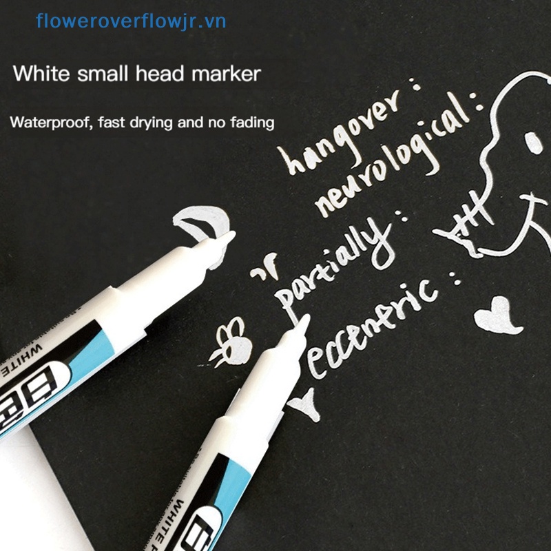 Bút Lông Đánh Dấu Lốp Xe Hơi Màu Trắng Chống Thấm Nước 0.7 / 1.0 / 2.5mm