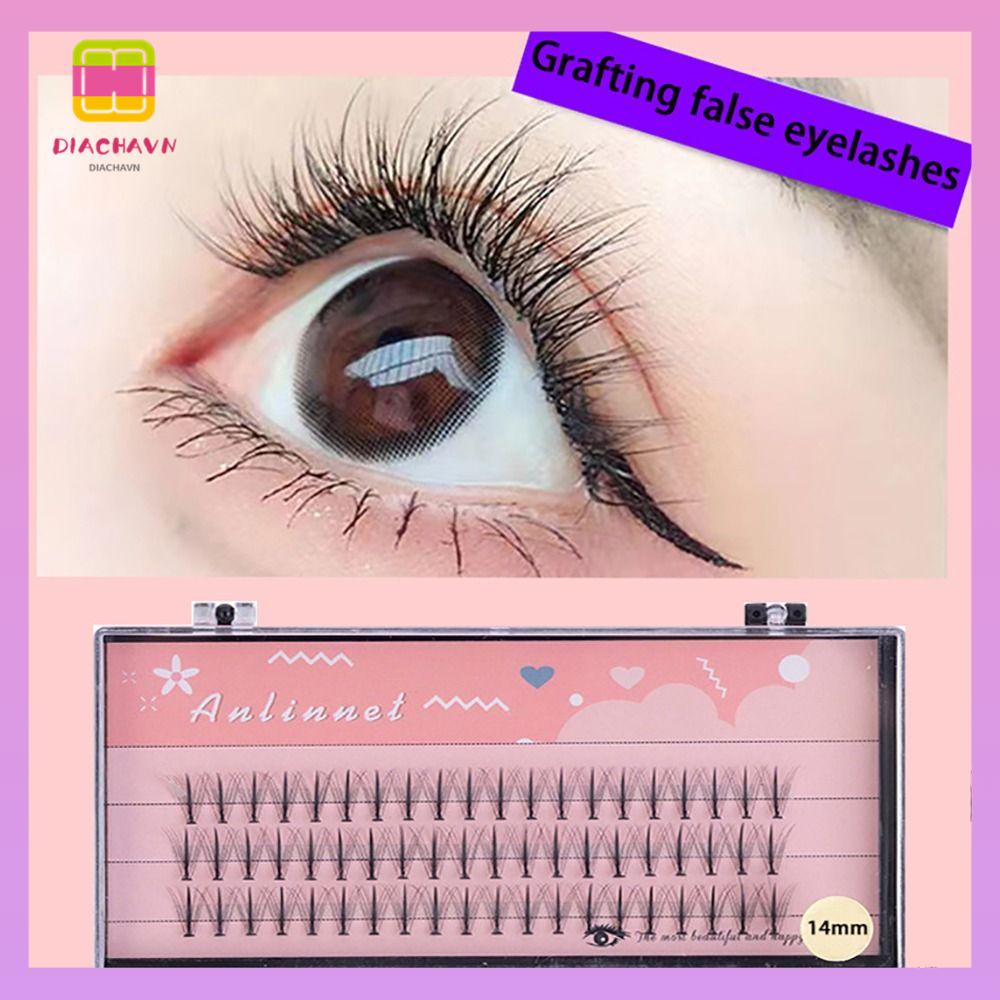 DIACHAVN Lông Mi Giả Màu Đen Tự Nhiên Trang Điểm Làm Đẹp Cho Nữ 8~14mm