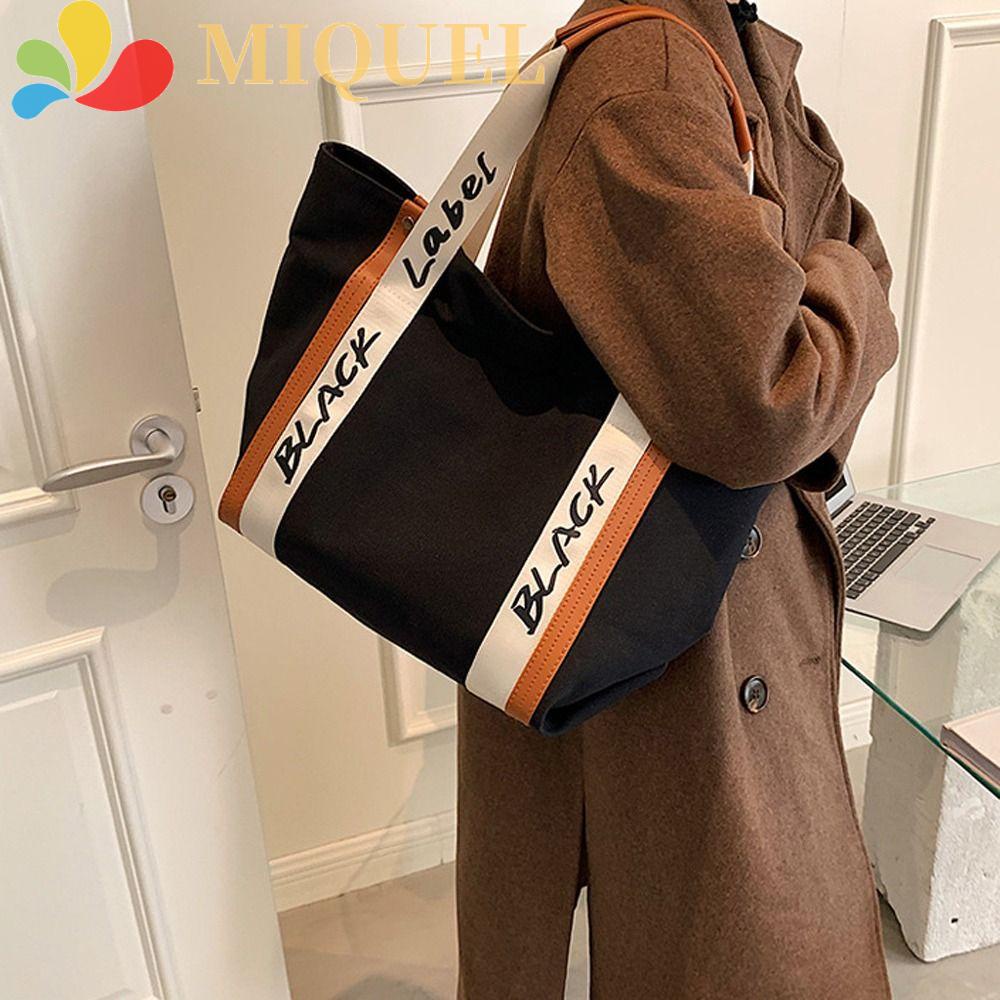 MIQUEL Túi Xách Canvas Cỡ Lớn In Chữ Thời Trang Cho Nữ