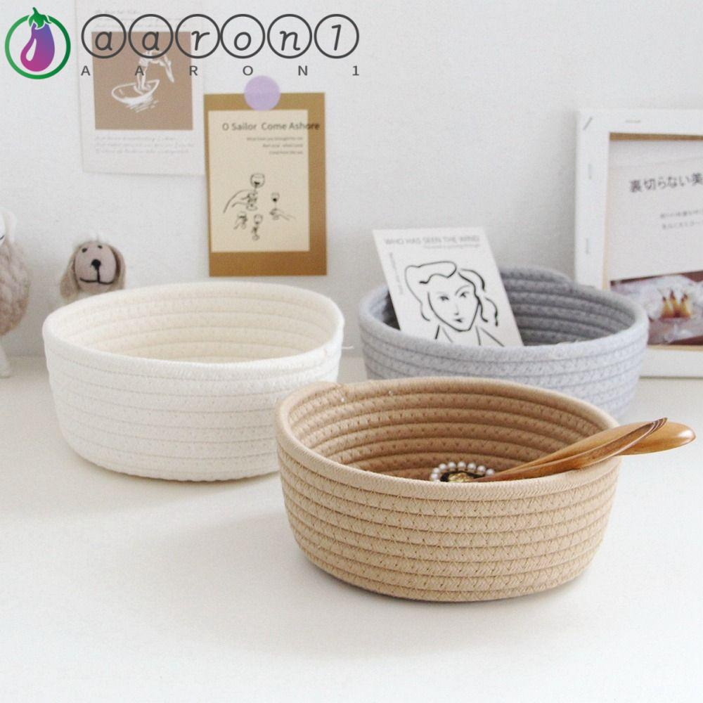 AARON1 1 Giỏ Đựng Đồ Dùng Bằng Vải Không Dệt Thủ Công Tiện Dụng