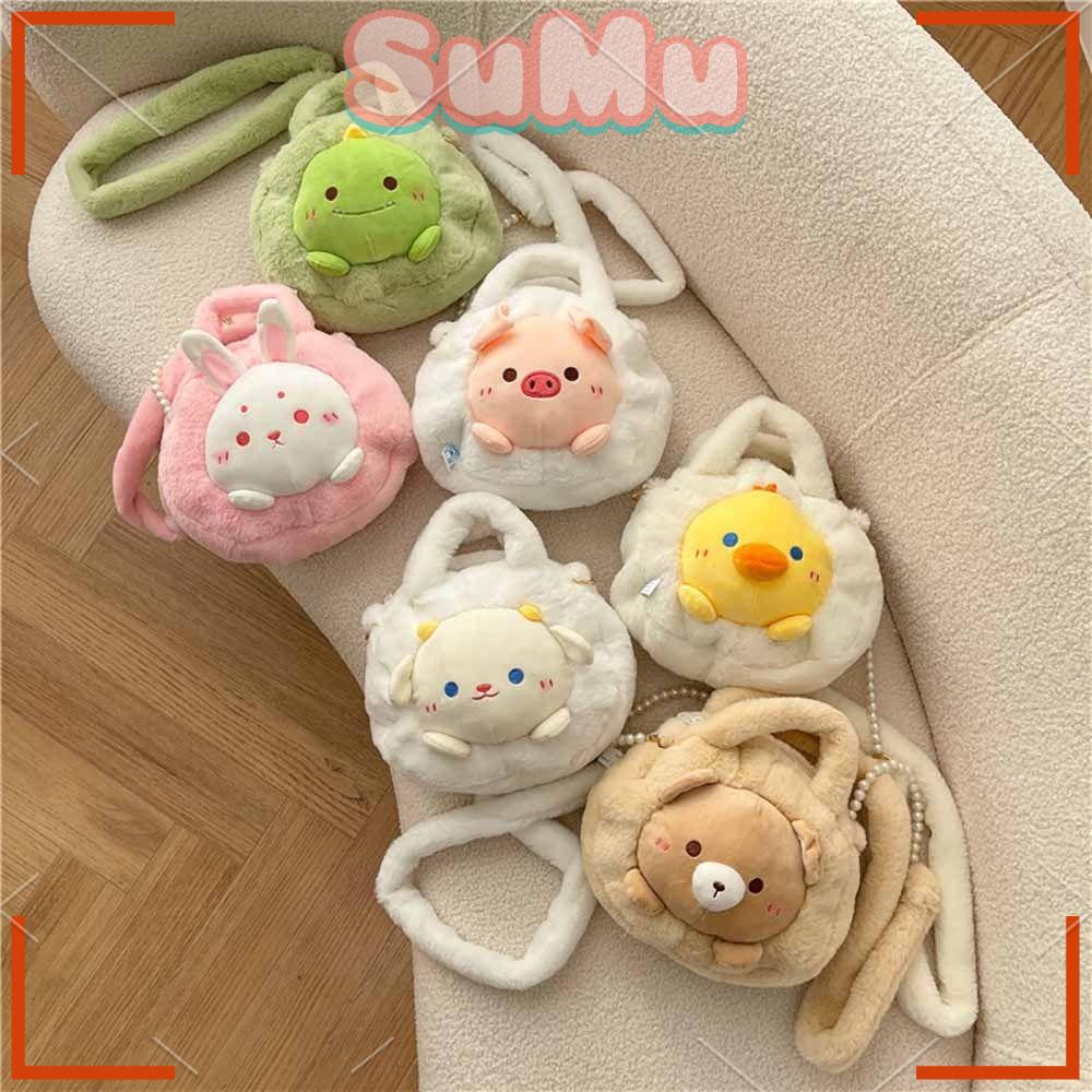 SUMU Túi Đeo Vai Hình Khủng Long Bằng Nhung Lông Dễ Thương Xinh Xắn