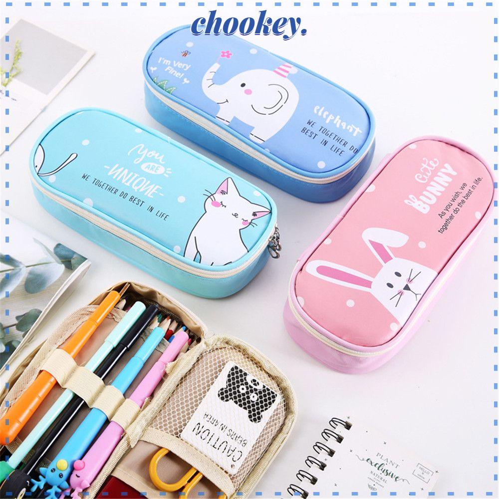 CHOOKEY Túi Đựng Bút Cỡ Lớn Thiết Kế Mới Cao Cấp Thời Trang