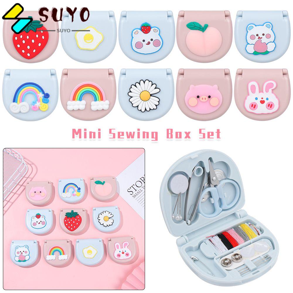 SUYO Bộ Dụng Cụ May Vá Mini In Hoạt Hình Dễ Thương Chuyên Nghiệp