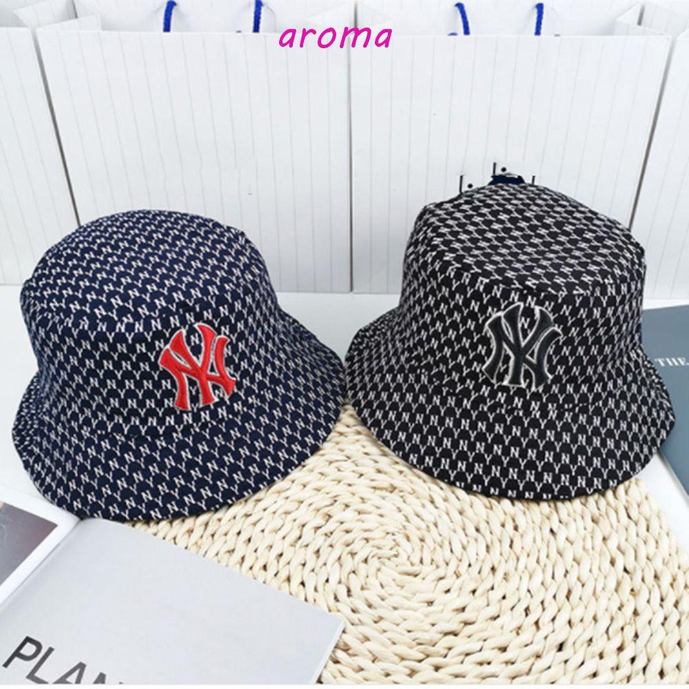 AROMA Mũ Bucket Chống Nắng Hai Mặt In Chữ Phong Cách Hàn Quốc Dành Cho Nam Và Nữ