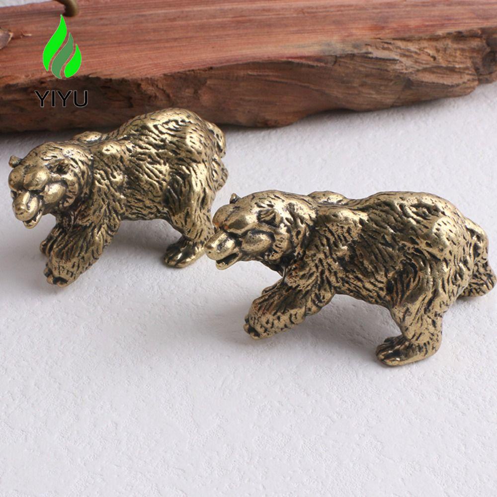 YIYU Tượng Gấu Bắc Cực Mini Phong Cách Cổ Điển Dùng Để Trang Trí Phòng Khách