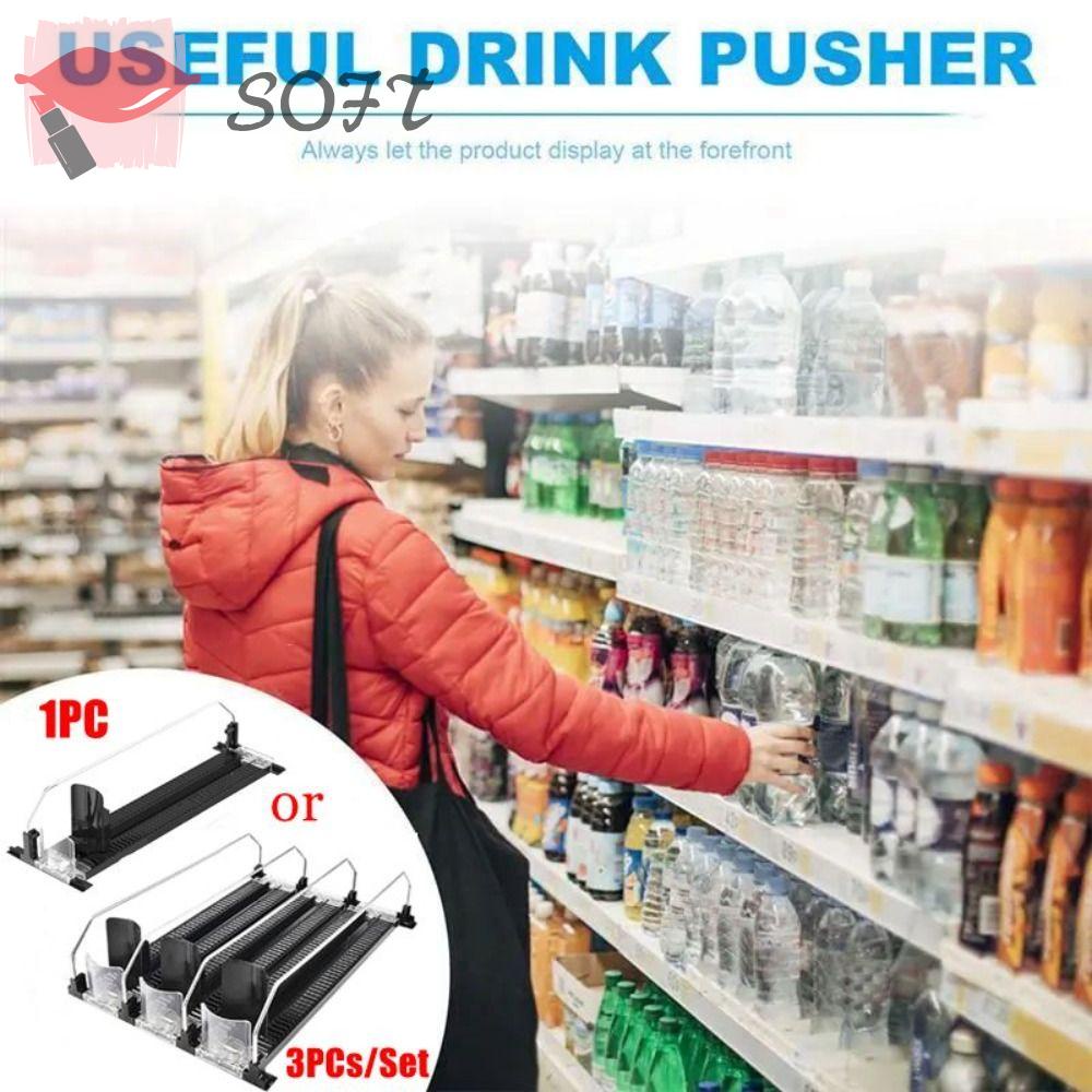 SOFTNESS Giá Đỡ Đồ Uống Tự Động Đẩy Lên Để Tủ Lạnh Siêu Bền Tiện Dụng