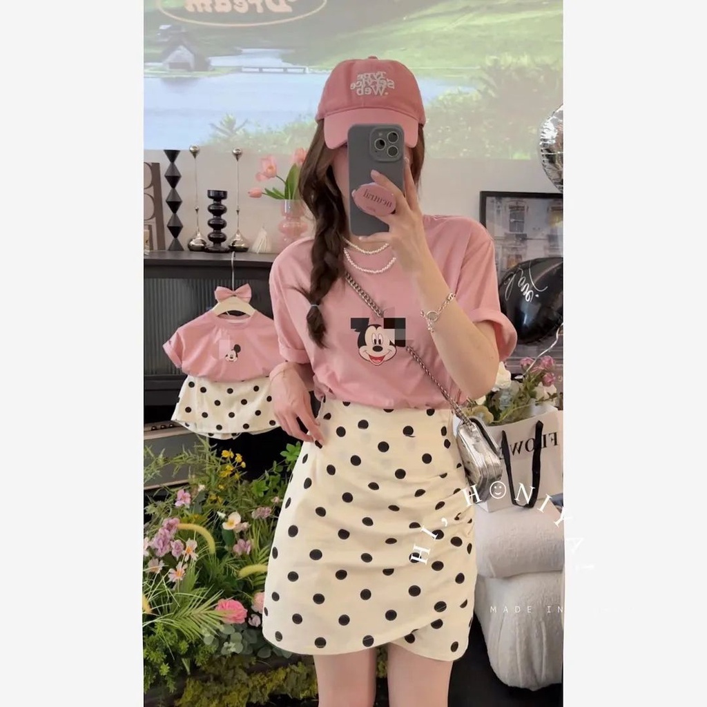 Phù Hợp set Áo Thun Tay Ngắn Và Chân Váy Thời Trang Mùa Hè 2023 Cho Bé Gái 9-34kg