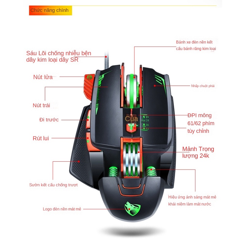 Chuột Quang Chơi Game Có Dây usb v9 Lff0703