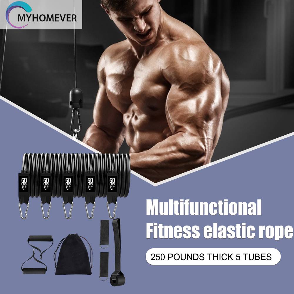 Set 11 Dây Kéo Đàn Hồi Hỗ Trợ Tập Yoga / Thể Hình