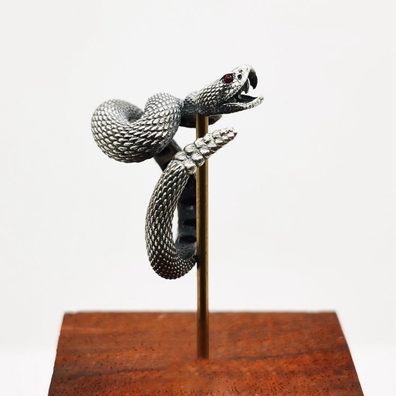 Ygt Nhẫn Hình Rắn Phong Cách Punk Goth Sang Trọng Dành Cho Nam Nữ