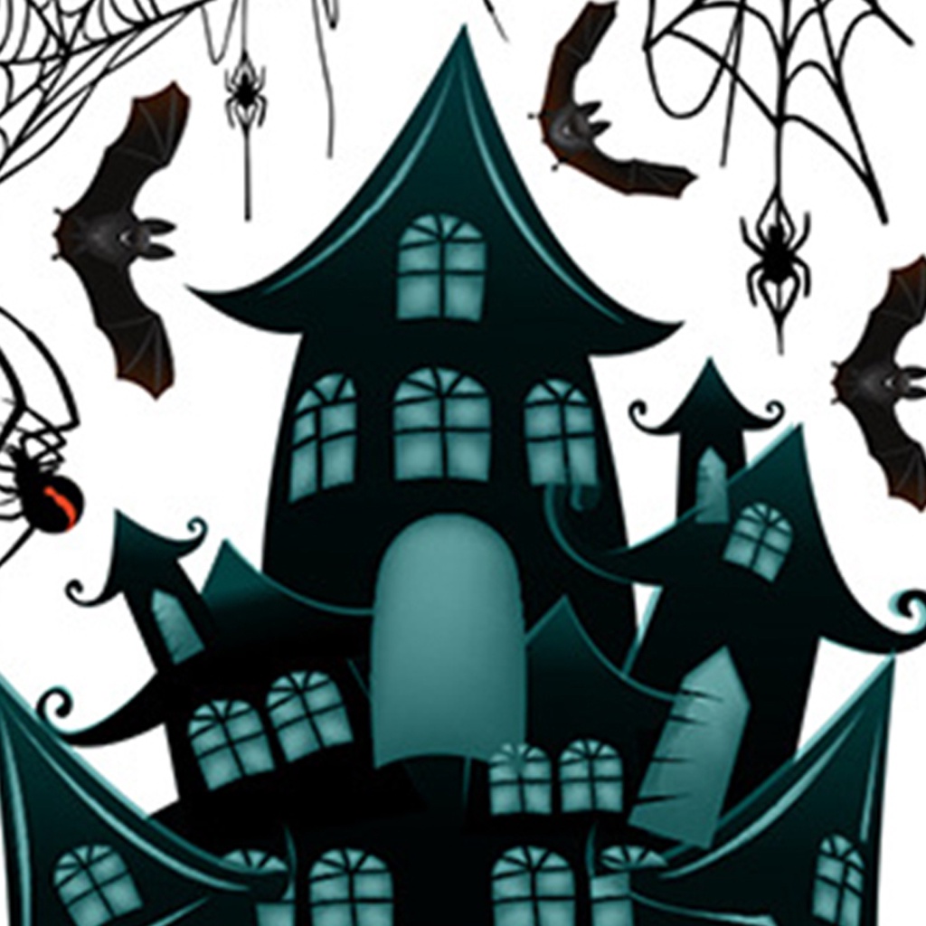 Set 4 Miếng Dán Tường Trang Trí In Hình Nhện 3D Phong Cách Halloween Có Thể Tháo Gỡ