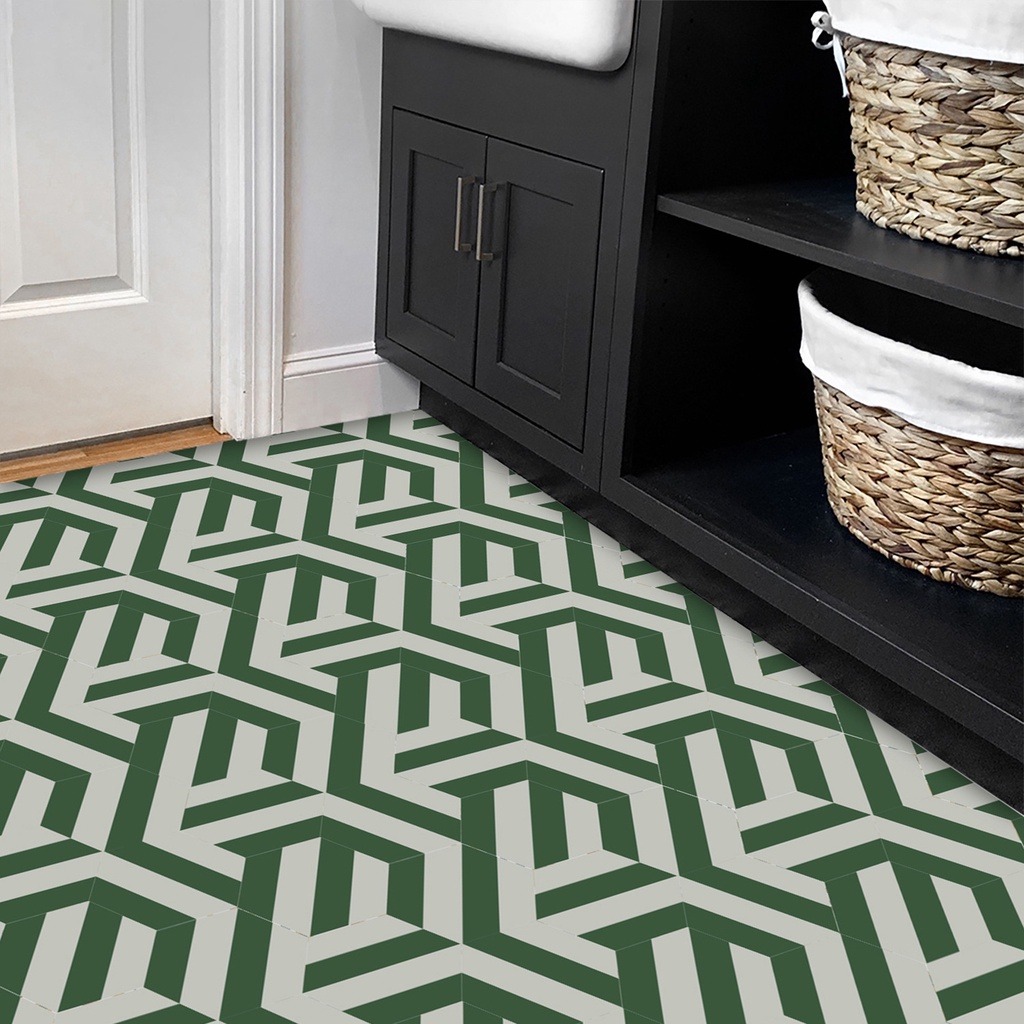 Bộ 5 Miếng Dán Sàn Nhà Họa Tiết Kẻ Sọc / Hình Lục Giác Bằng Xốp Dày Dặn Độc Đáo Trang Trí Nhà Cửa DIY