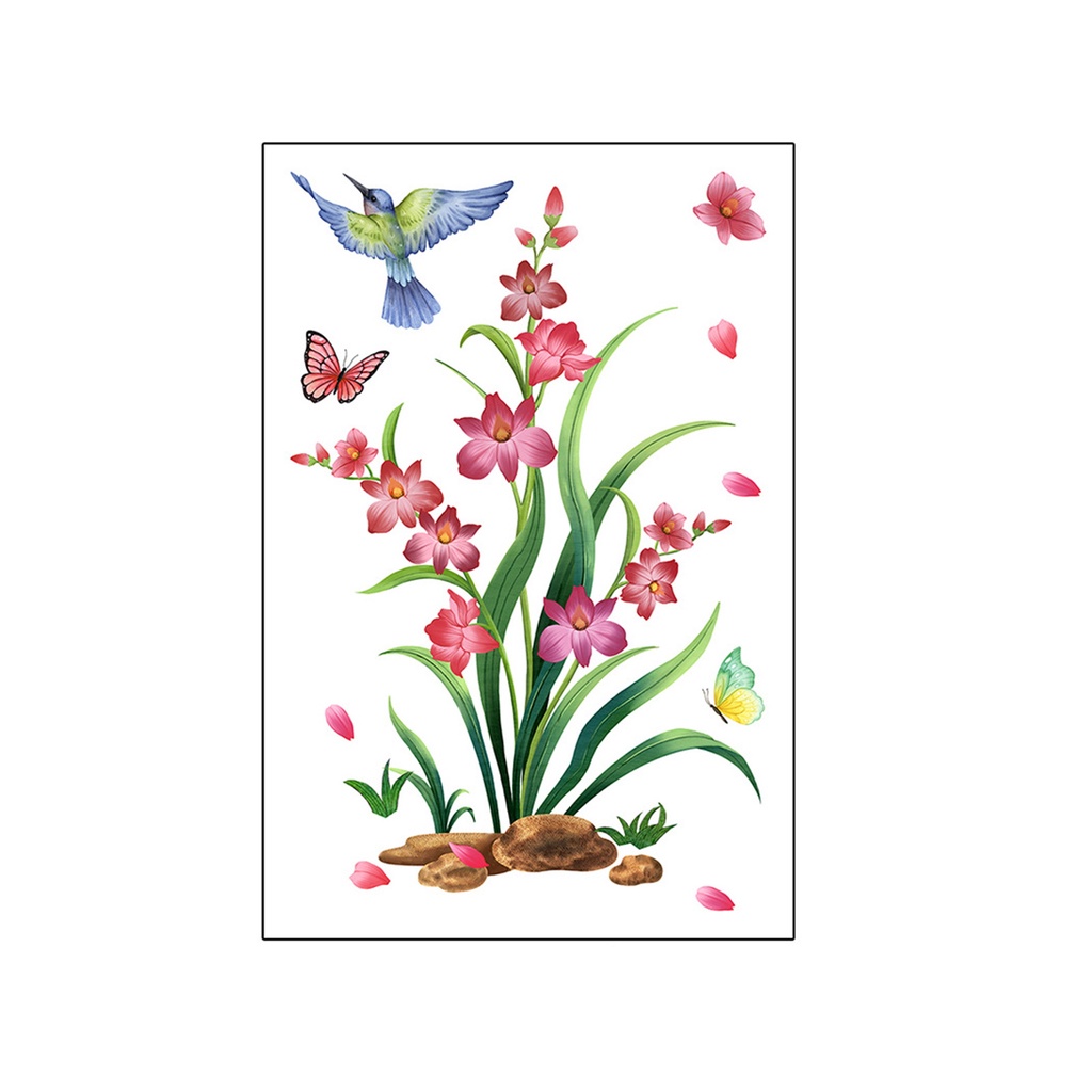 Miếng Dán Tường Trang Trí Tự Dính Chống Thấm Nước Không Để Lại Dấu Vết Họa Tiết Lá Cây