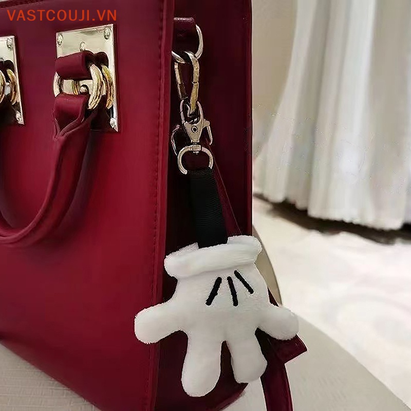 Móc Khóa Hình Búp Bê Nhồi Bông VASTJI Màu Trắng Dễ Thương