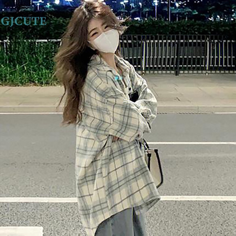 Áo Sơ Mi Dáng Rộng Họa Tiết Kẻ Sọc Phong Cách Pháp Thời Trang Mùa Xuân Mới Cho Nữ