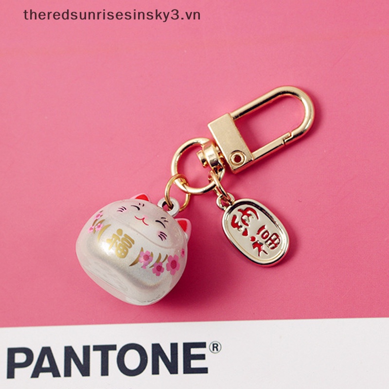 # # Móc Khóa Hình Mèo May Mắn Nhật Bản Thời Trang Có Chuông Nước Trang Trí Túi Xách / Xe Hơi
