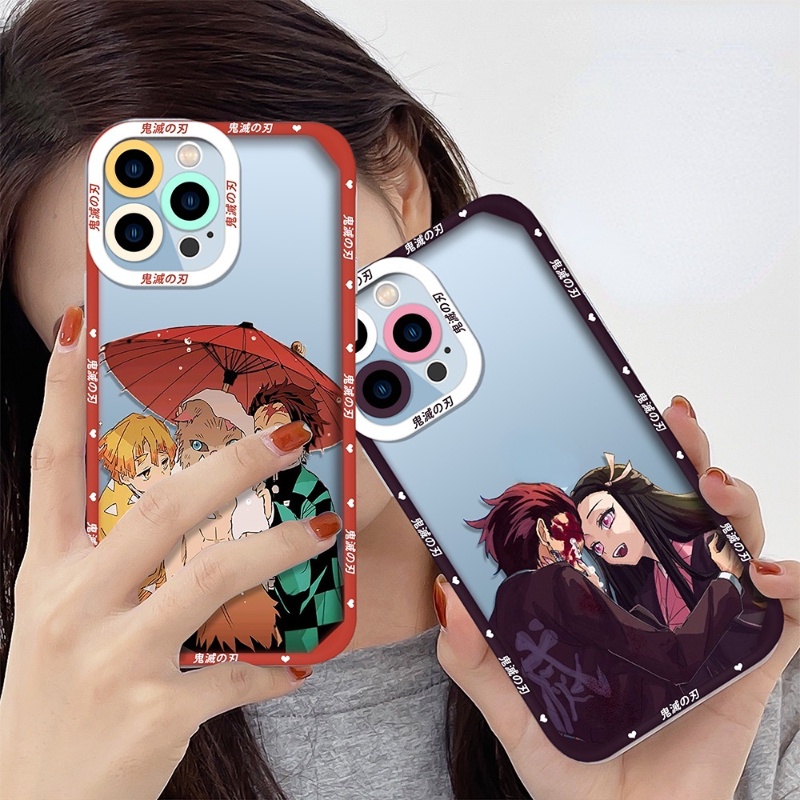 Ốp Điện Thoại Silicon Mềm Trong Suốt Hình Anime Demon Slayer Tokitou Muichirou Kokushibou Cho Samsung Galaxy J7 Prime J4 J6 Plus A12 5G