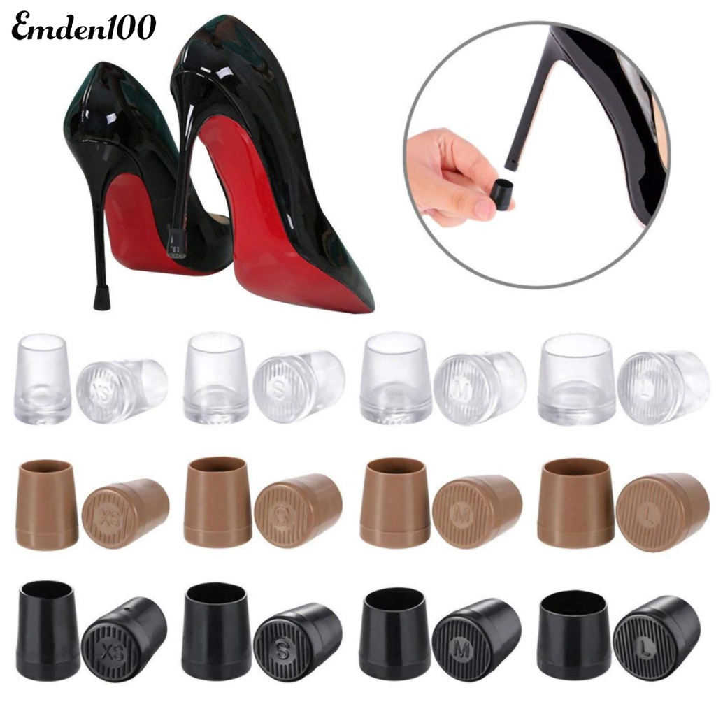 1 Cặp Bọc Gót Giày Cao Gót Bằng PVC Chống Trượt Màu Sắc Thời Trang