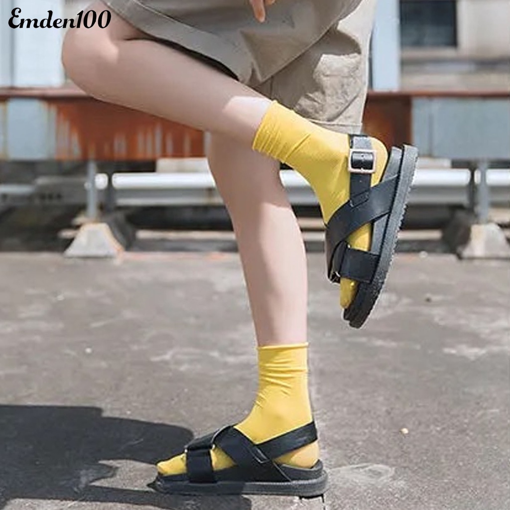 1 Đôi Tất Chân Chống Trượt Mềm Mại Thấm Hút Mồ Hôi Thoáng Khí Cho Nữ