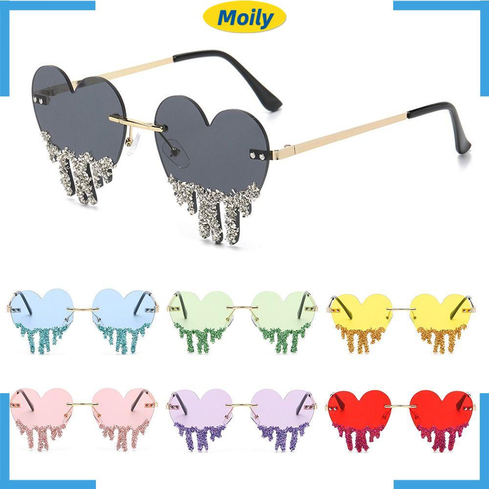 MOILYVN Kính Mát Hình Trái Tim Thời Trang Halloween Cho Nữ