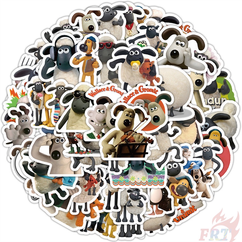 60Pcs/Set ❉ Shaun the Sheep Series 01 Stickers ❉ DIY Fashion Waterproof Decals Doodle Stickers