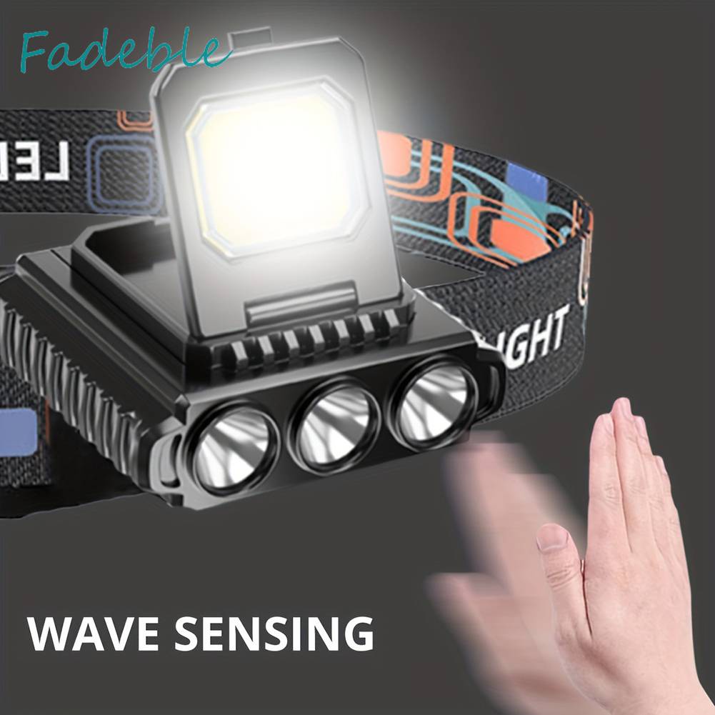 Đèn LED COB Cổng Sạc USB Kẹp Mũ Lưỡi Trai Có Thể Điều Chỉnh Cho Hoạt Động Ngoà