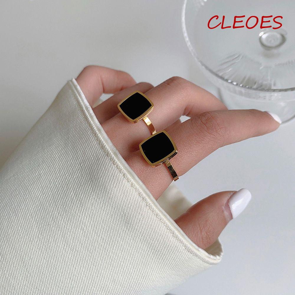 CLEOES Dây Chuyền Mặt Vuông Phong Cách Retro Thời Trang Cho Nữ