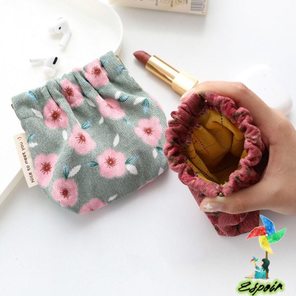 ESPO Túi Đựng Tiền Xu / Khăn Giấy Vệ Sinh Bằng Nhung In Họa Tiết Độc Đáo Xinh Xắn Cho Nữ