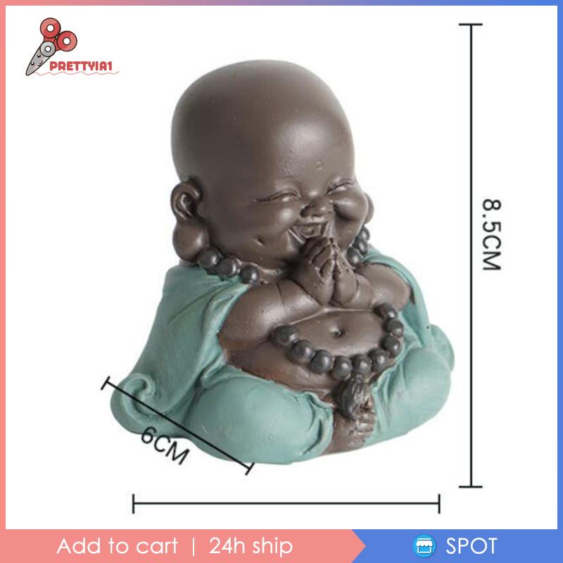 Tượng Phật Cười May Mắn Màu Nâu Đáng Yêu Trang Trí Nhà Cửa