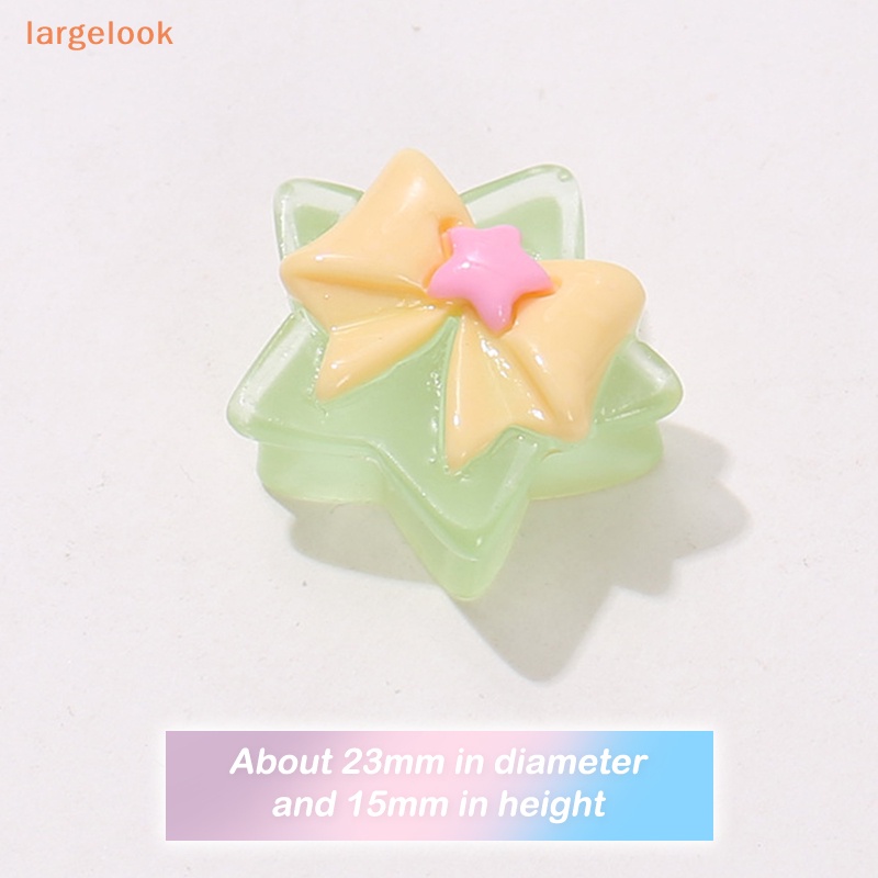 [Biglook] Bộ 5 Miếng Dán Hình Dán Trang Trí Hộp Quà Cốc Nước / Điện Thoại Hình Chiếc Nơ Ngôi Sao Năm Cánh Bằng Nhựa Resin Mini