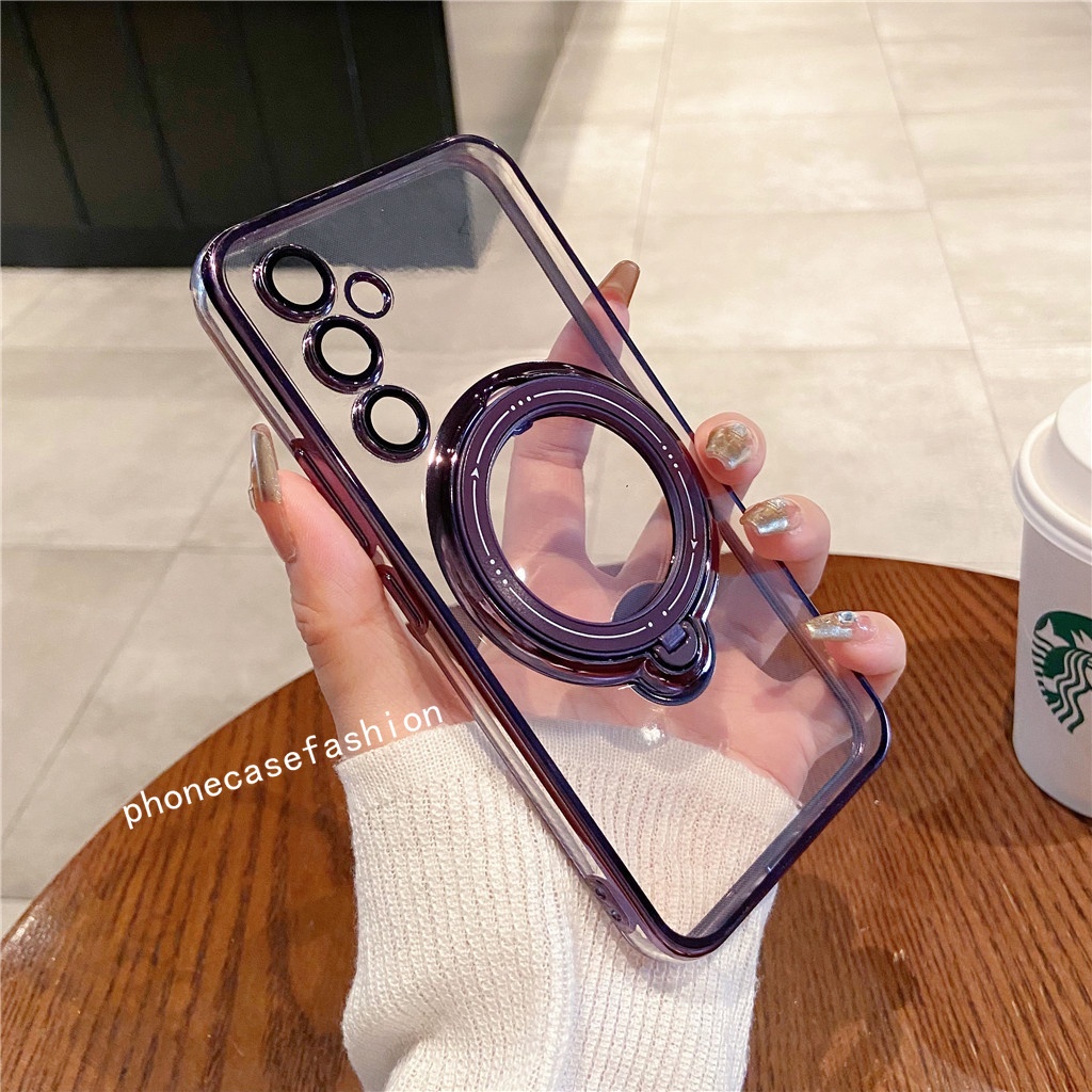 Mềm Ốp Điện Thoại Kiểu Giáp Chống Sốc Kèm Giá Đỡ Nhẫn Từ Tính Cho samsung galaxy a05 a05s a15 a14 a24 a34 a54 4g 5g 2023