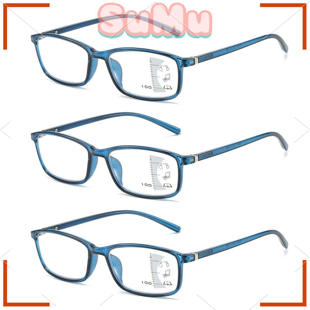 SUMU Mắt Kính Đọc Sách Hình Vuông Siêu Nhẹ Chống Ánh Sáng Xanh Thoải Mái Bảo Vệ Mắt