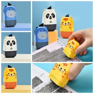 Darnell Rolling Privacy Seal, Express Bill Applicator Express Unpacking Security Stamp Roller, Portable Roller Cutter Privacy Applicator Self-Inking Confidential Seal Sinh viên