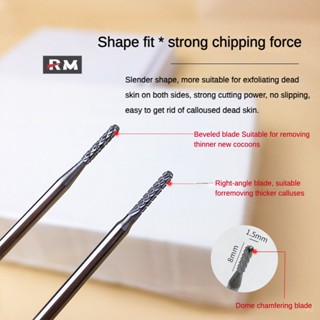 Đầu Mài Móng Dạng Xoắn Ốc Nhỏ Bằng Thép Vonfram Tẩy Tế Bào Chết Và Da Chết Hai Mặt