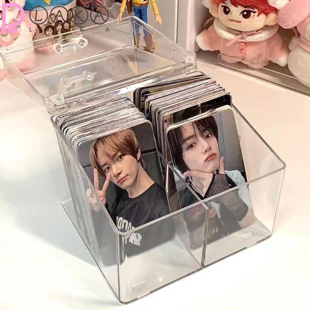 LAKAMIER Hộp Đựng Thẻ Ảnh / Bưu Thiếp In Hình Nhóm Nhạc Kpop Đáng Yêu