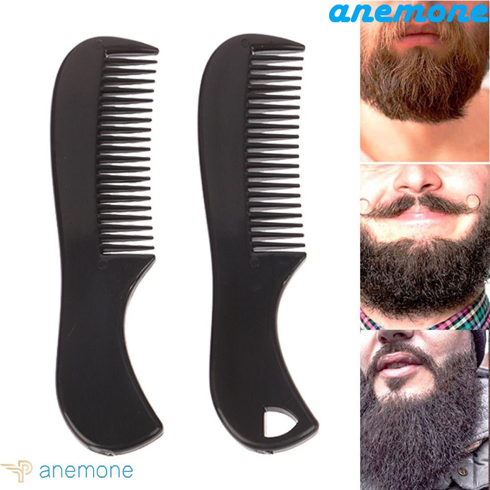 ANEMONE Lược Chải Râu Mini Bằng Nhựa Chống Tĩnh Điện Chống Trượt Cho Nam Giới