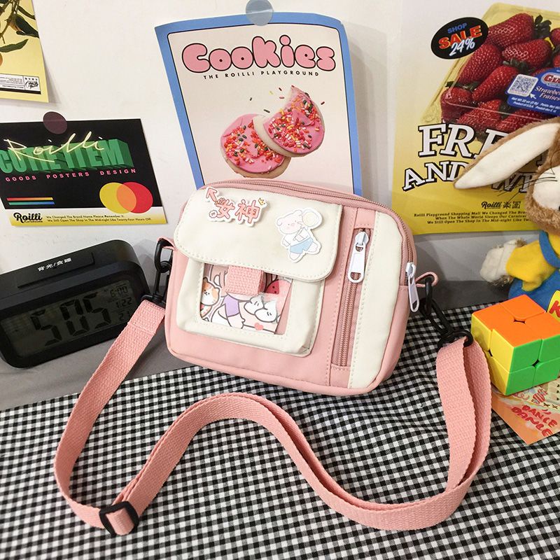 Túi Đeo Chéo Vải Canvas Phong Cách Hàn Quốc Thời Trang Mới Cho Nữ